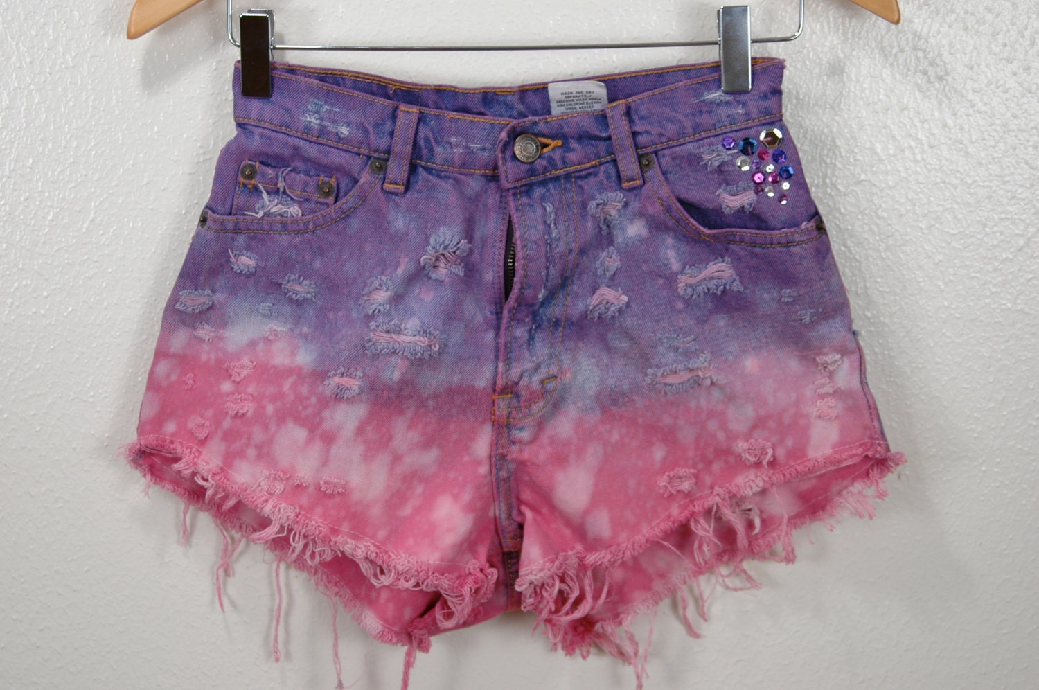 Upcycled cut off denim Jordache BOOTY Shorts
