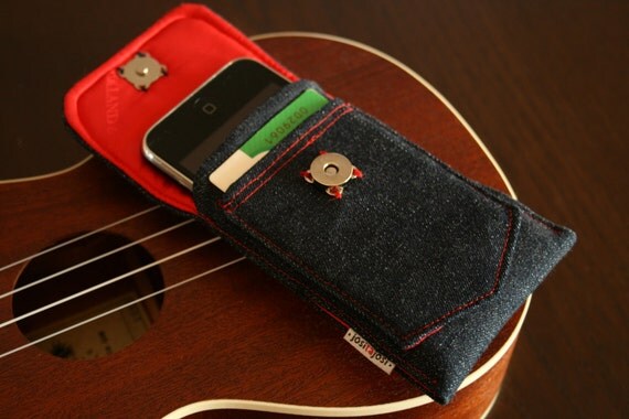 iPhone 5 Sleeve / iPhone 4S Sleeve / iPhone 5 wallet case / iphone 5 case / iphone 5 cover / Nexus 4 case - Denim