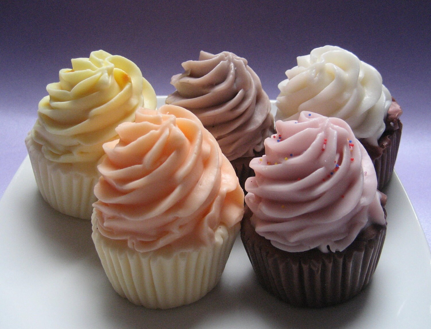 Cupcake Soap for Parties, Weddings and Shower Favors - 10 Lifelike Soap Cupcakes