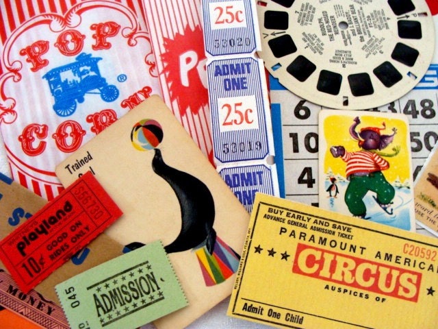 28 Pc Circus/Carnival/Party pack for Altered Art
