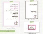 CLARA Wedding Invitation and RSVP Set