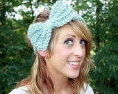 Glacier Blue Bow Headband