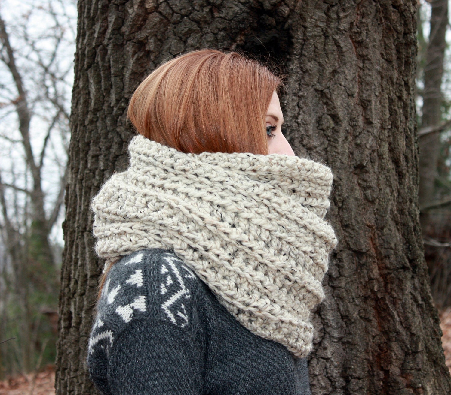Nanook of the North - Super Long Scarf in Oatmeal  or Choose your Color