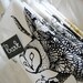 Ghost Banjo - Hand Printed Flour Sack towel Owl and Banjo Kitchen Dish Towel - by Bark Decor