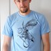 Ghost Banjo - flying owl banjo folk tshirt - mens t-Shirt - by Bark Decor