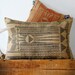 Going Hunting - Black and Cornstalk - Modern Hand Printed Pillow - by Bark Decor