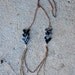 Arrow Necklace - Snowflake Obsidian - Arrow Chevron statement necklace geometric triangle - by Bark Decor