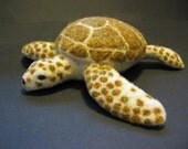 Needle Felted Sea Turtle Sculpture: Custom OOAK