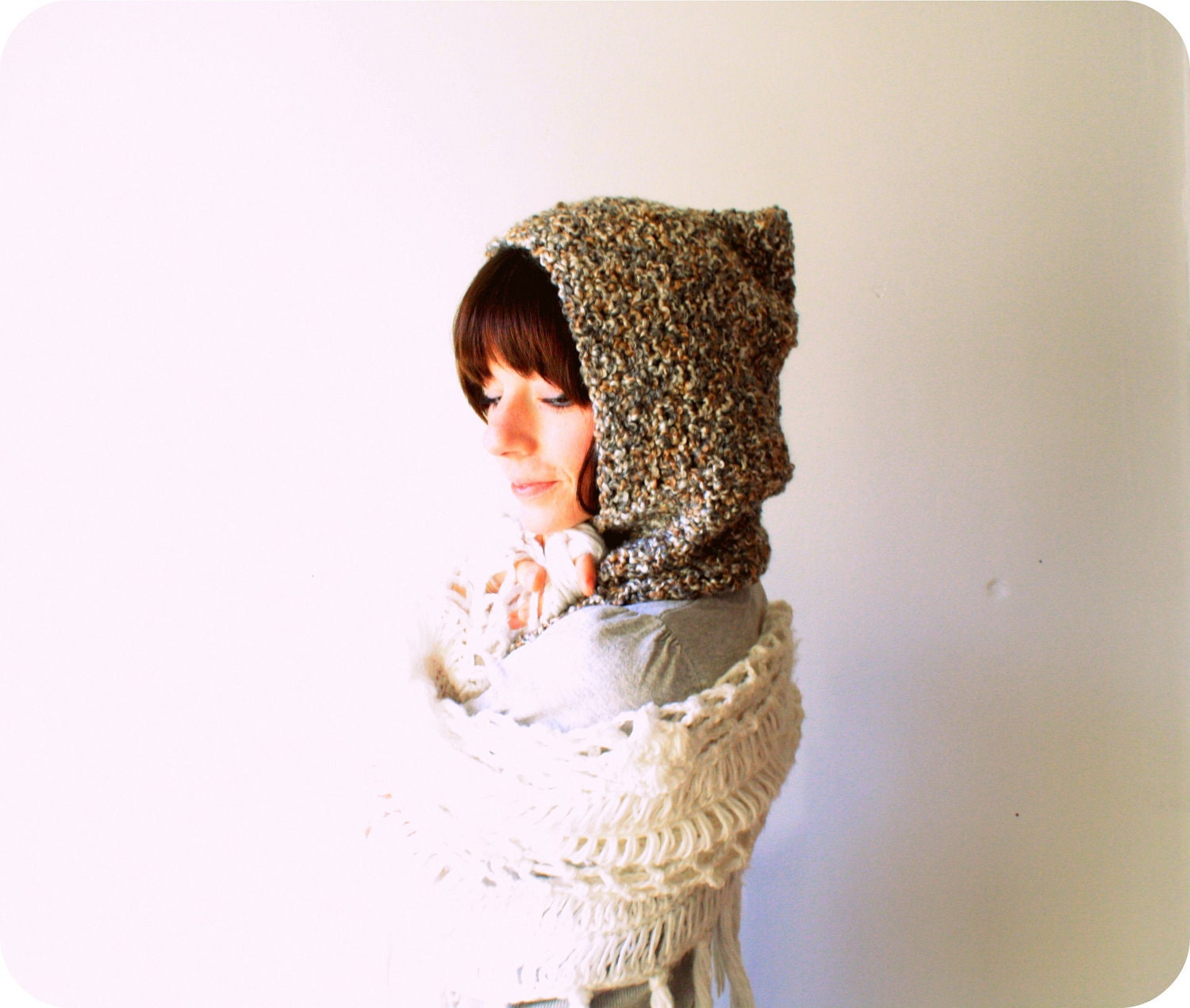 Hooded Cowl, Salt and Pepper