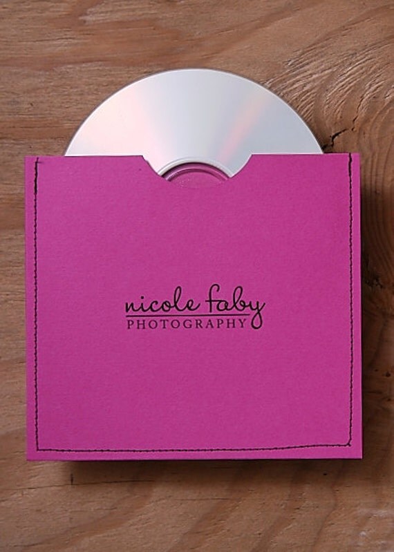 25 custom All Stitched up cd sleeve/holder for digital photography business ANY COLORS