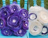 Jilliann's Deep  PURPLEand LAVENDER FEATHER Bouquet