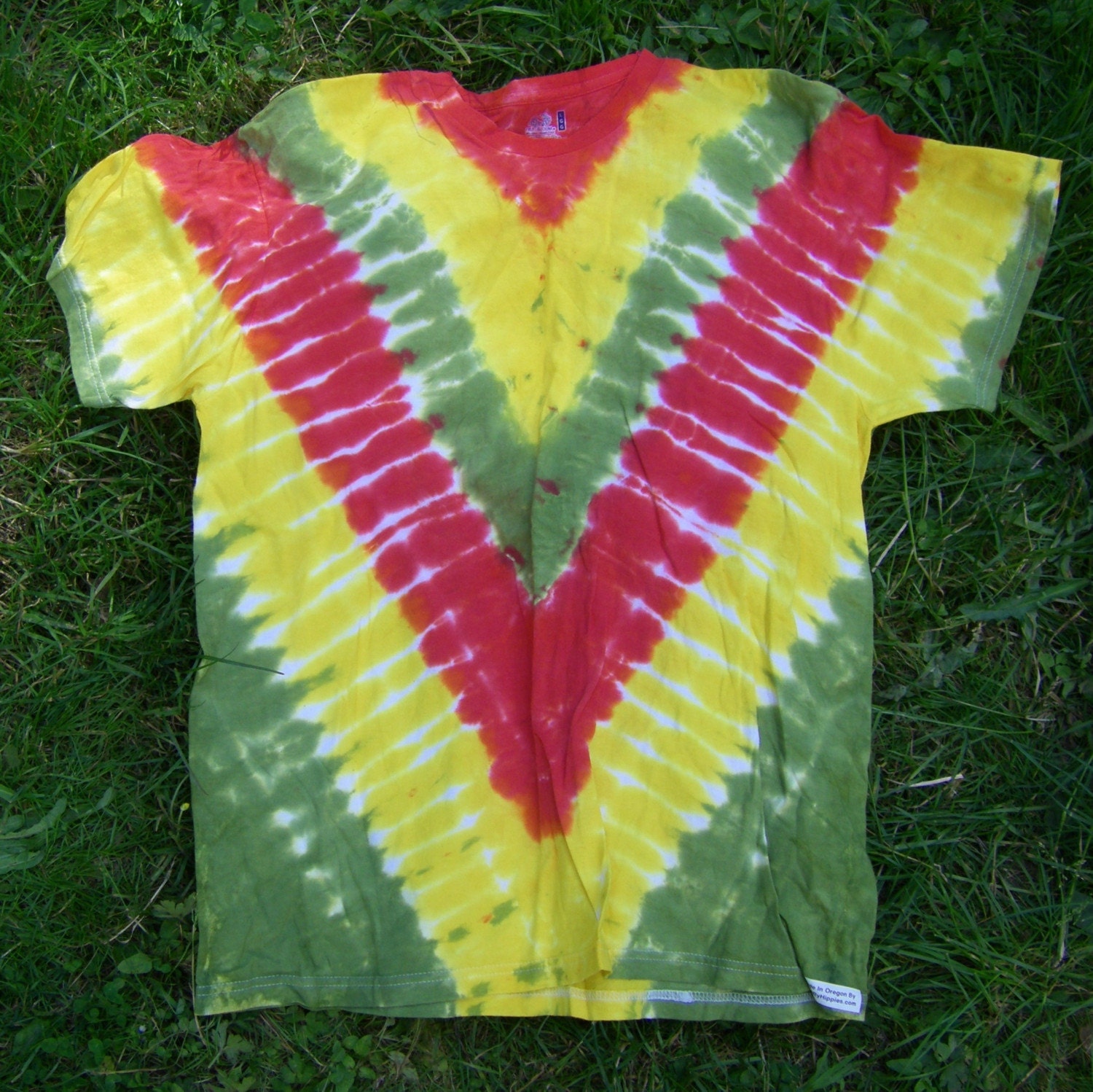 Rastaman V-Stripe T-Shirt (Size Large) (One of a Kind)