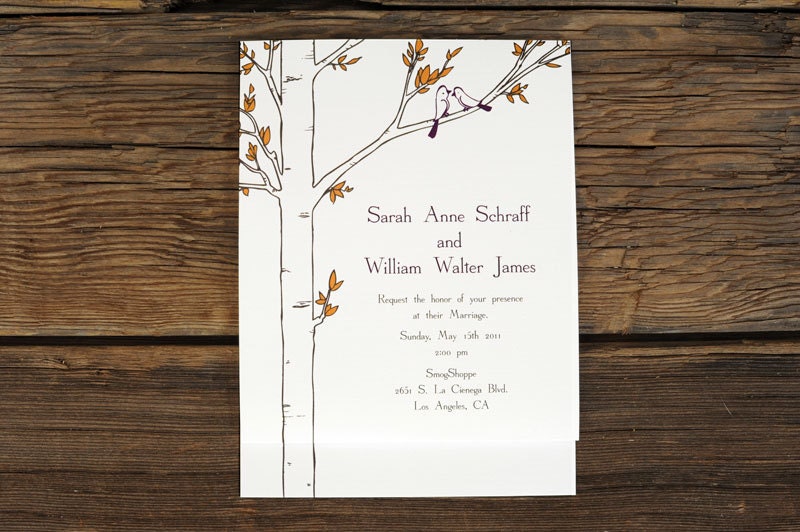 Spring Aspen Tree Wedding Invite