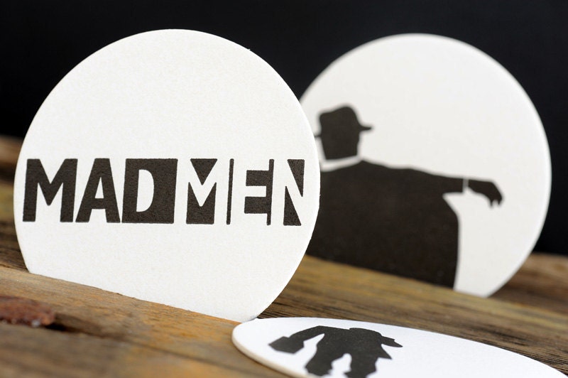 Mad Men - Letterpressed Paper Coasters