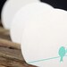 Turquoise Love Birds on a High Wire - Letterpressed Paper Coasters