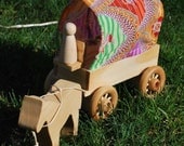 The Fortune Teller's Wagon with horse and driver