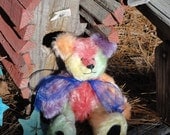 Rainbow Bear Mohair Artist Collectible