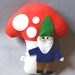 Plush Mushroom with Gnome
