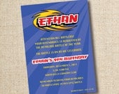 Beyblade birthday party invitation (custom), printable file Il_170x135
