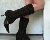 HOLIDAY SALE - order now for timely delivery - Legwarmers Brown - Faux Boot Stlye