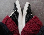 Bootie Leg Warmers Red Cranberry - Semi Flare Style