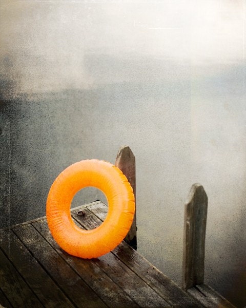 The Dock - foggy morning down at the lake