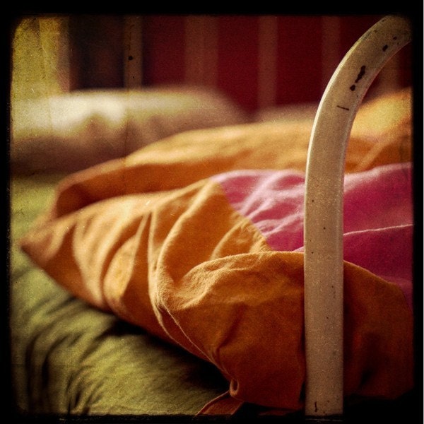 Orange Bedding - 8X8 Fine art Print