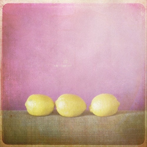 Lemons photograph, home decor - 8X8 fine art print