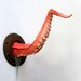 Steampunk Tentacle Art, Octopus Arm Sculpture, Faux Taxidermy, Nautical Decor