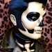 RESERVED for SAMMI Gold Jacket Santa Muerte Day of the Dead Ceramic Bust