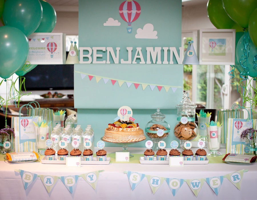 Custom Hot Air Balloon Up and Away Baby Shower DIY Party Package by MayDetails: Full Collection Il_570xn