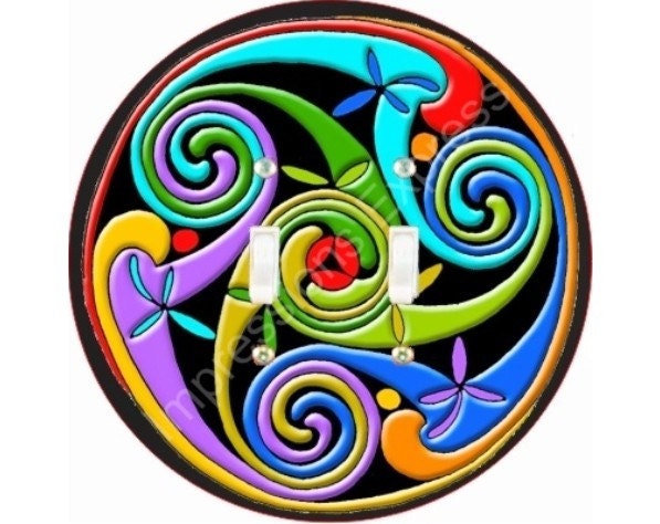 Celtic Triskelion Double Toggle Light Switch Plate Cover