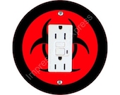 Biohazard Sign GFI Outlet Plate Cover