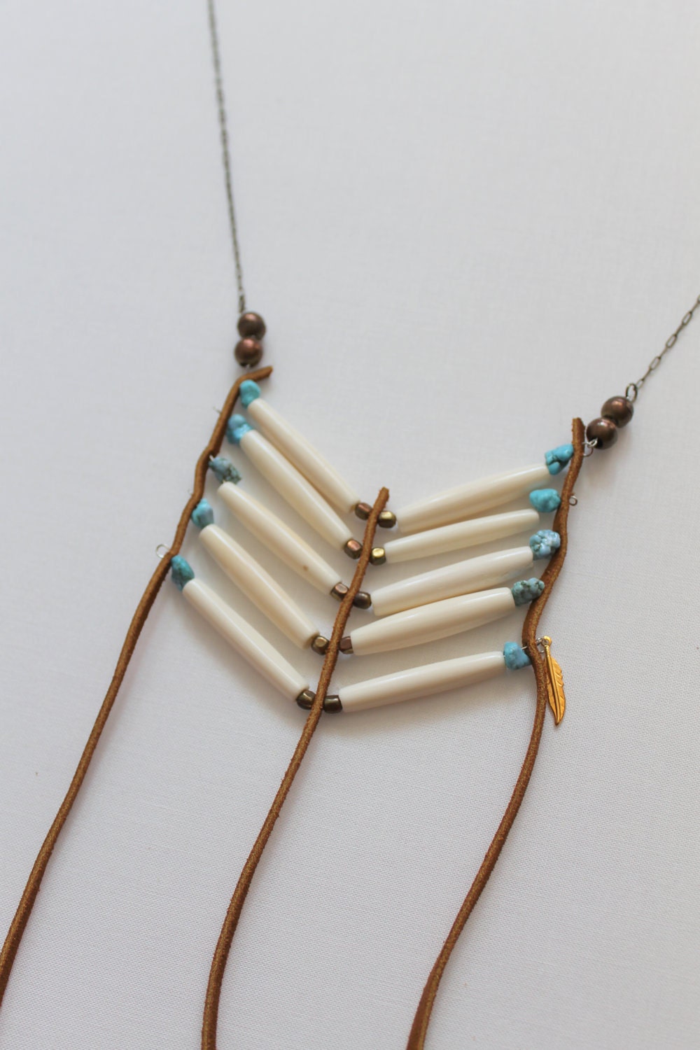 Turquoise Bone Indian Breastplate
