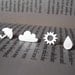sterling silver weather forecast ear studs (1 pair), handmade in Cornwall, UK