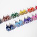 color pencil ear studs, the hexagon version in candy colors