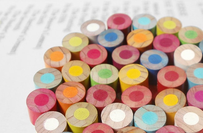 Color Pencil Brooch, Color Theme: My Happy Childhood, the rainbow collection, handmade in the UK