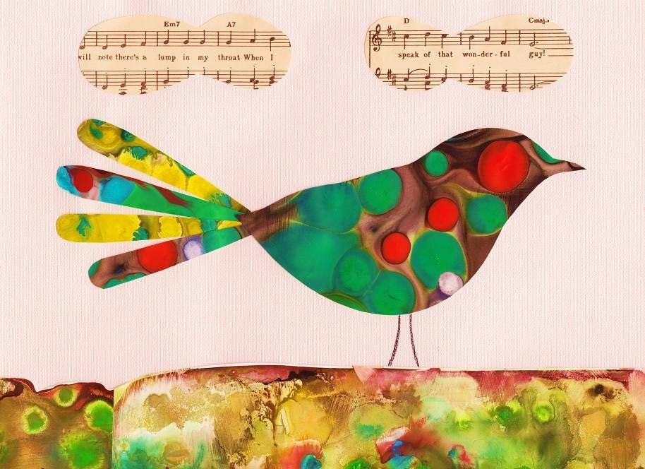 Bird Watercolor Art Print (Theres A Lump In My Throat When I Speak Of That Wonderful Guy )