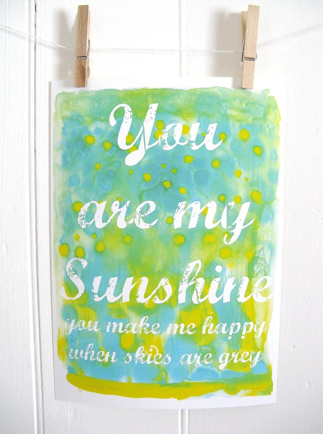 You Are My Sunshine Print (painting version)