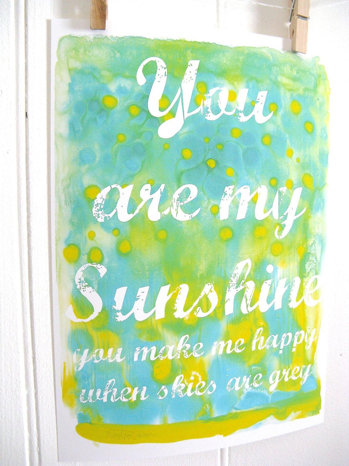 You Are My Sunshine Print (painting version)