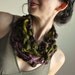 We Can Get Wild - freeform crocheted fiber necklace in brown, olive, purple, lemongrass shades - eco style