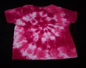 Hot Pink and Fuchsia Spiral Tie Dyed Short  Sleeve Toddler Tshirt Size 2