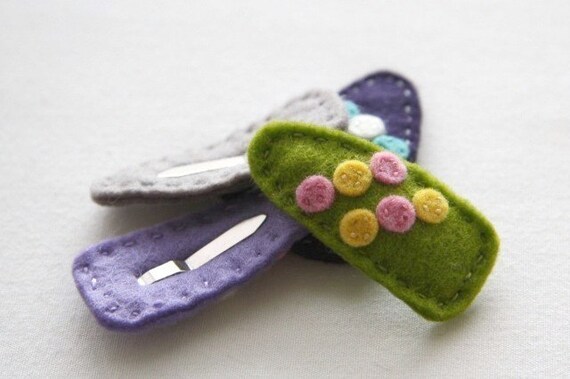 Modern Bean Hair Clip - Dot Candy (Willow)