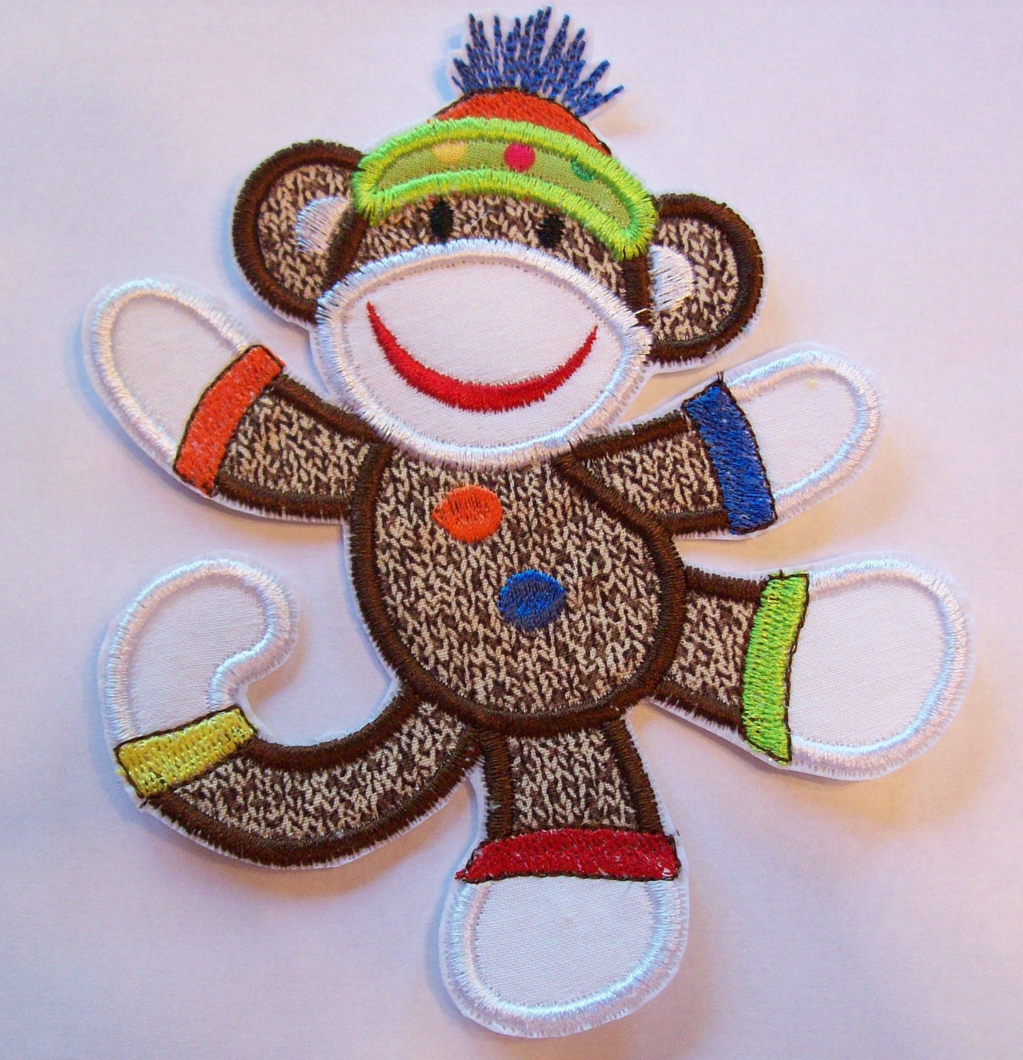 Iron On Applique - Sock Monkey Harold