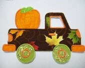 Iron On Applique - Pumpkin Truck