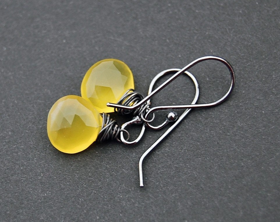 Sunny Days - Chalcedony Earrings - by  Last Day of Forever Designs