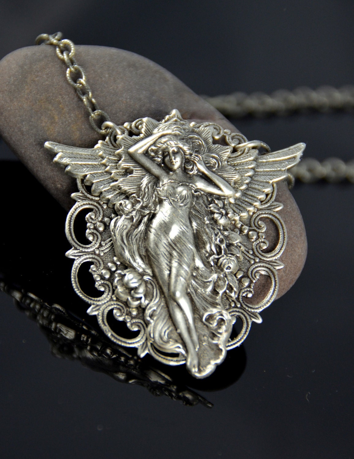 Ethereal Angel Pendant Necklace - by  Last Day of Forever Designs