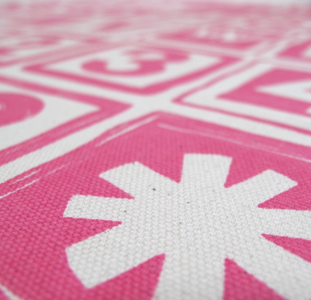 ABC One Piece Print  in Candy Pink