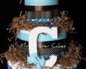 Custom Diaper Cake With Wooden Letter