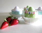 Diaper Cupcakes, Baby Boy Gifts, Set of 4